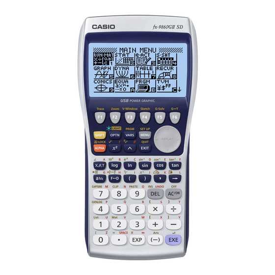 casio fx 9750gii manual