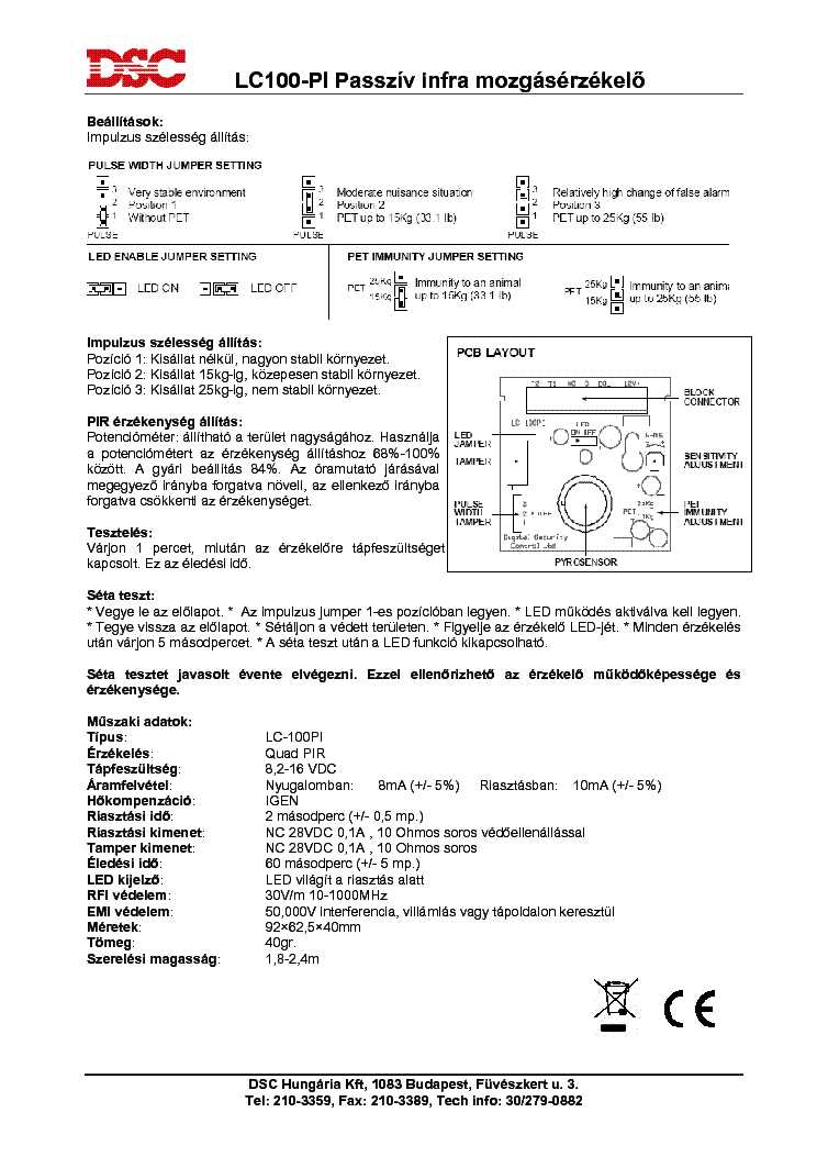 dsc lc 100 pi manual