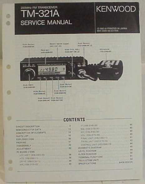 manual do radio kenwood tm 261
