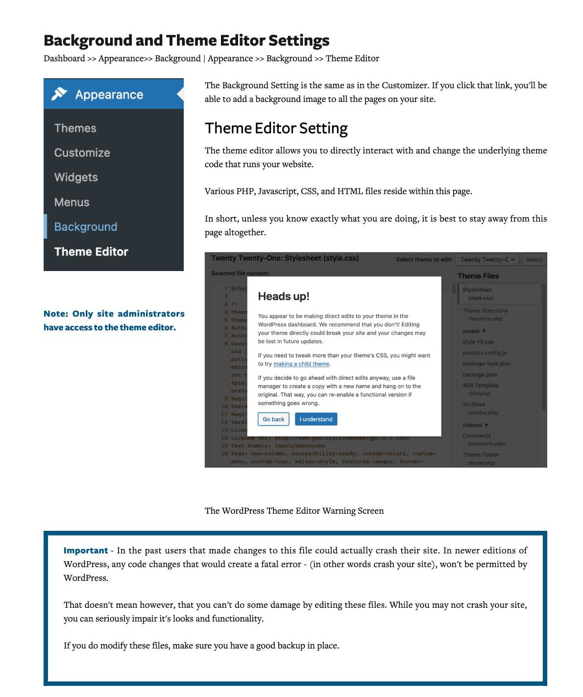 manual wordpress