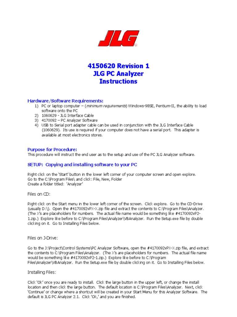 pc analyzer manual