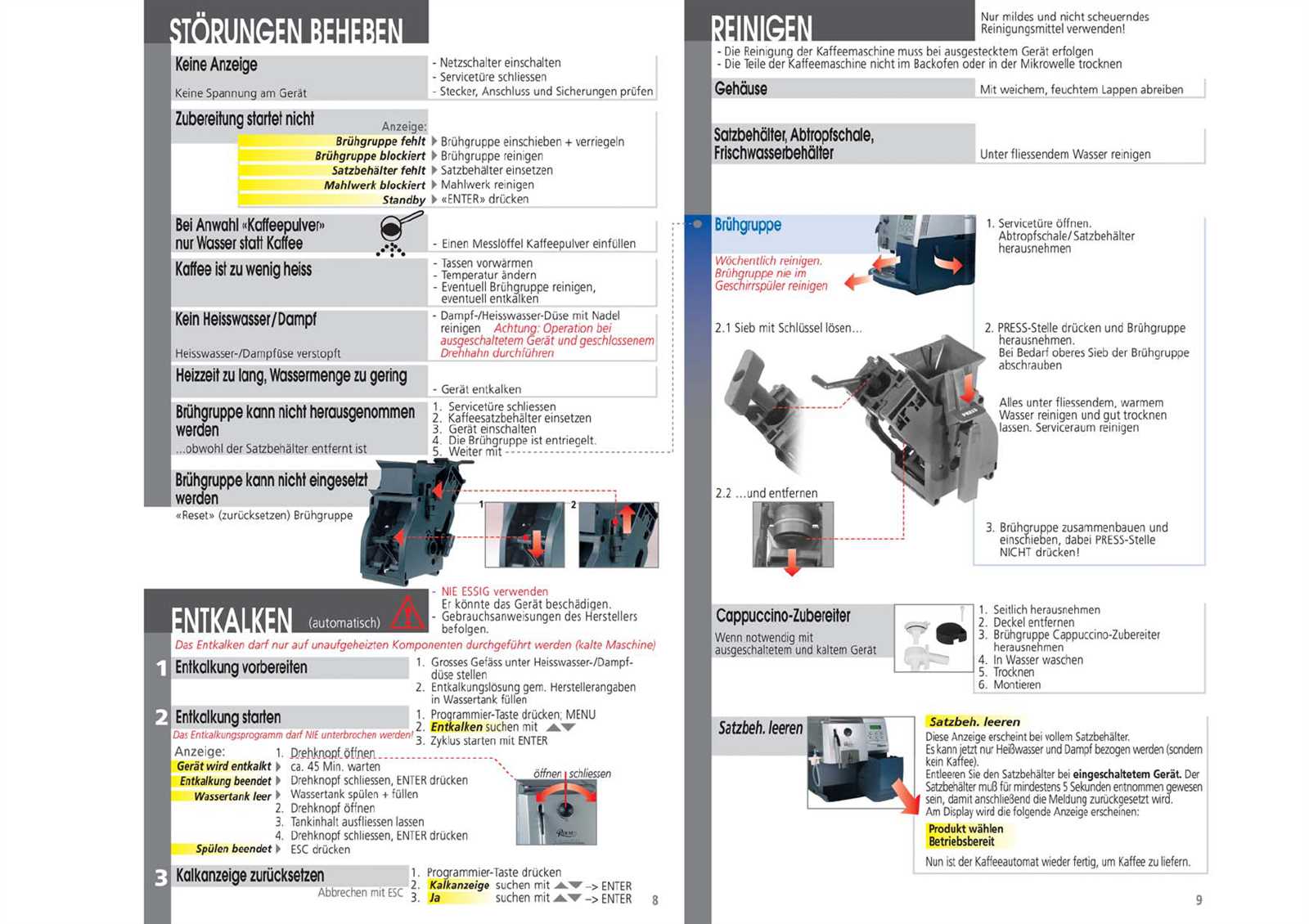 saeco royal professional manual