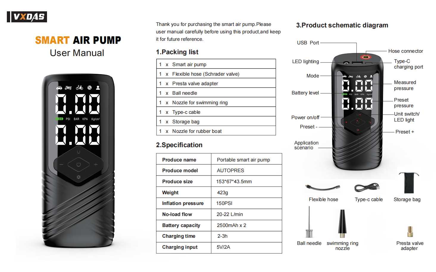 smart wireless air pump manual
