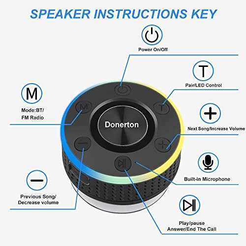 waterproof bluetooth shower speaker manual