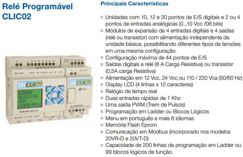 weg rele programavel clic 02 3rd manual portugues br
