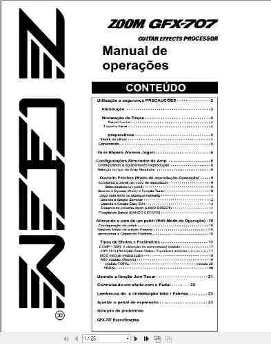 zoom gfx 707 manual