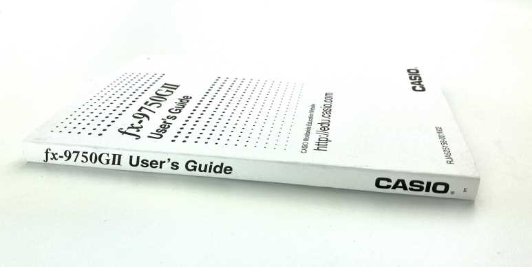 casio fx 9750gii manual