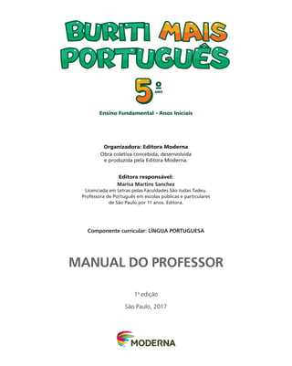 buriti mais portugues 5 ano manual do professor