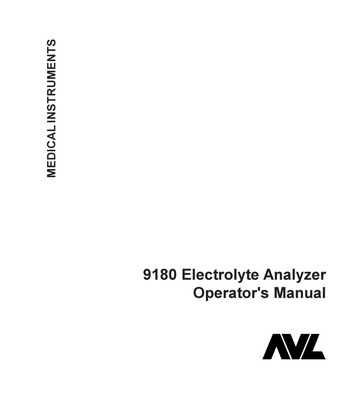 avl 9180 manual