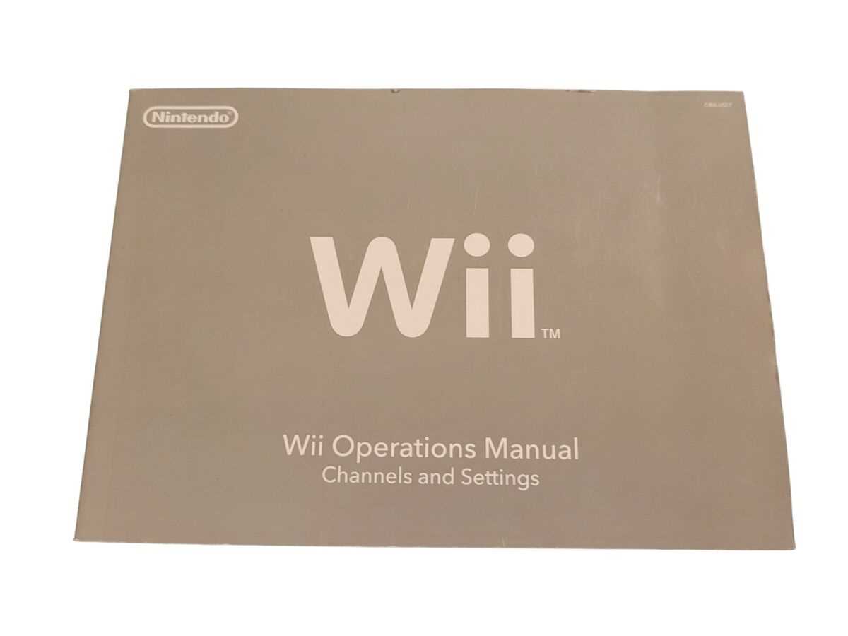 manual nintendo wii