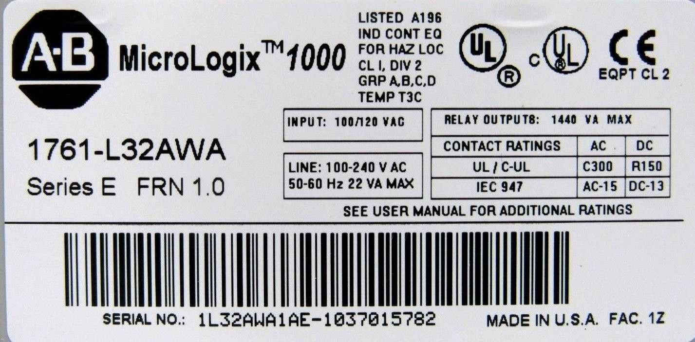 manual micrologix 1000