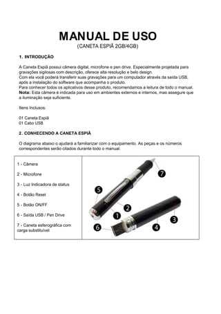 manual da caneta espia