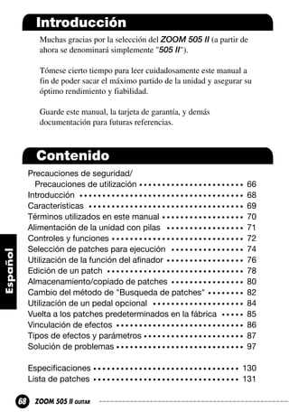 manual pedaleira zoom 505 guitar portugues pdf gratis