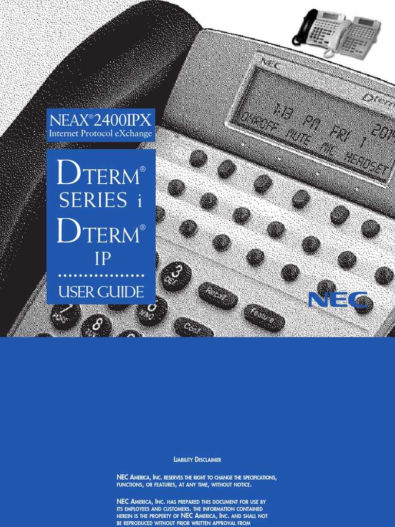 nec dterm series i manual