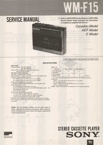 manual walkman sony