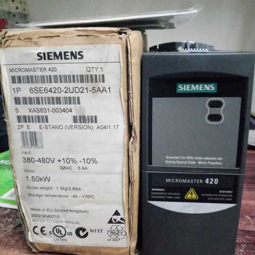 siemens micromaster 420 manual