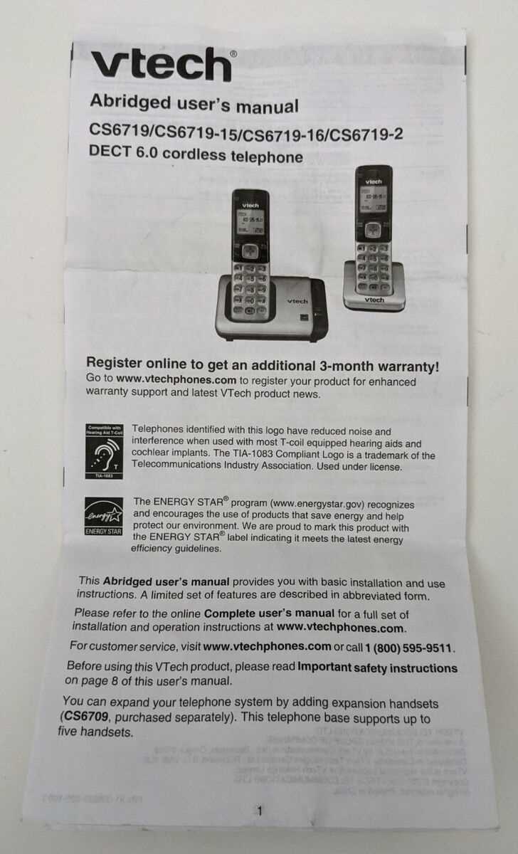 manual do telefone vtech dect 6.0
