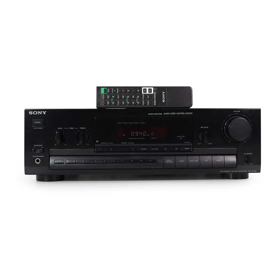 sony str de475 manual