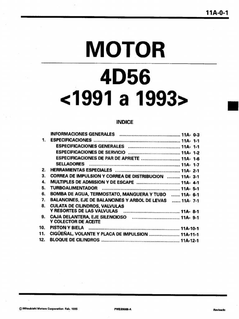 manual do motor 4d56