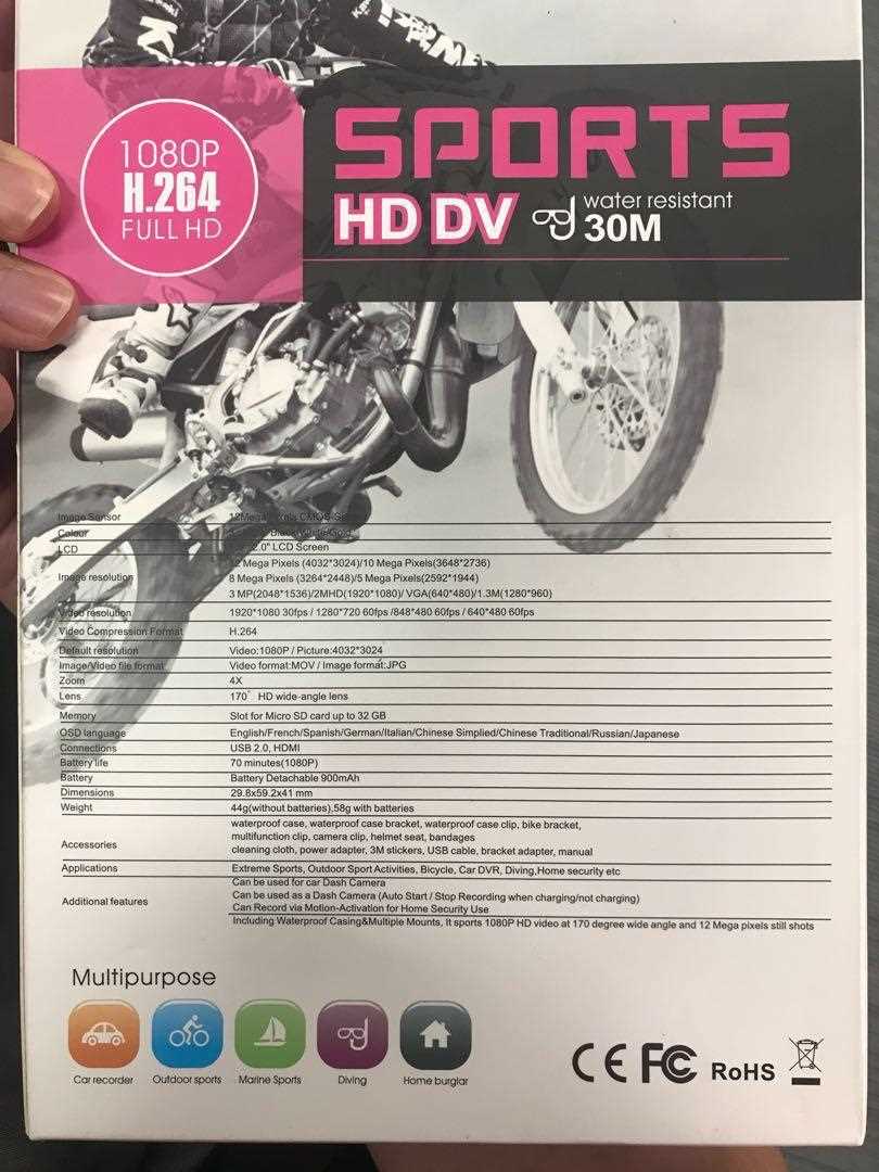 manual da camera sports hd dv