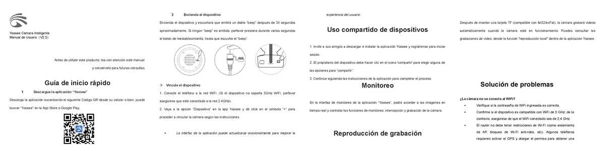 yoosee smart camera manual